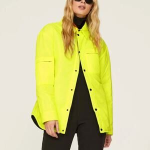 Aztec Mountain Neon Yellow Ski Jacket Size 10 Puffer Shacket Designer Parka $500